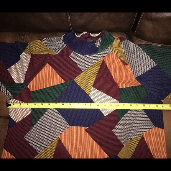 AX Paris Curve Patchwork High Neck Swing Dress - Picture 8 of 8